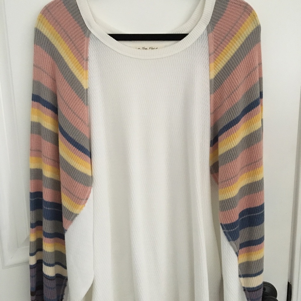 Free People waffle knit top